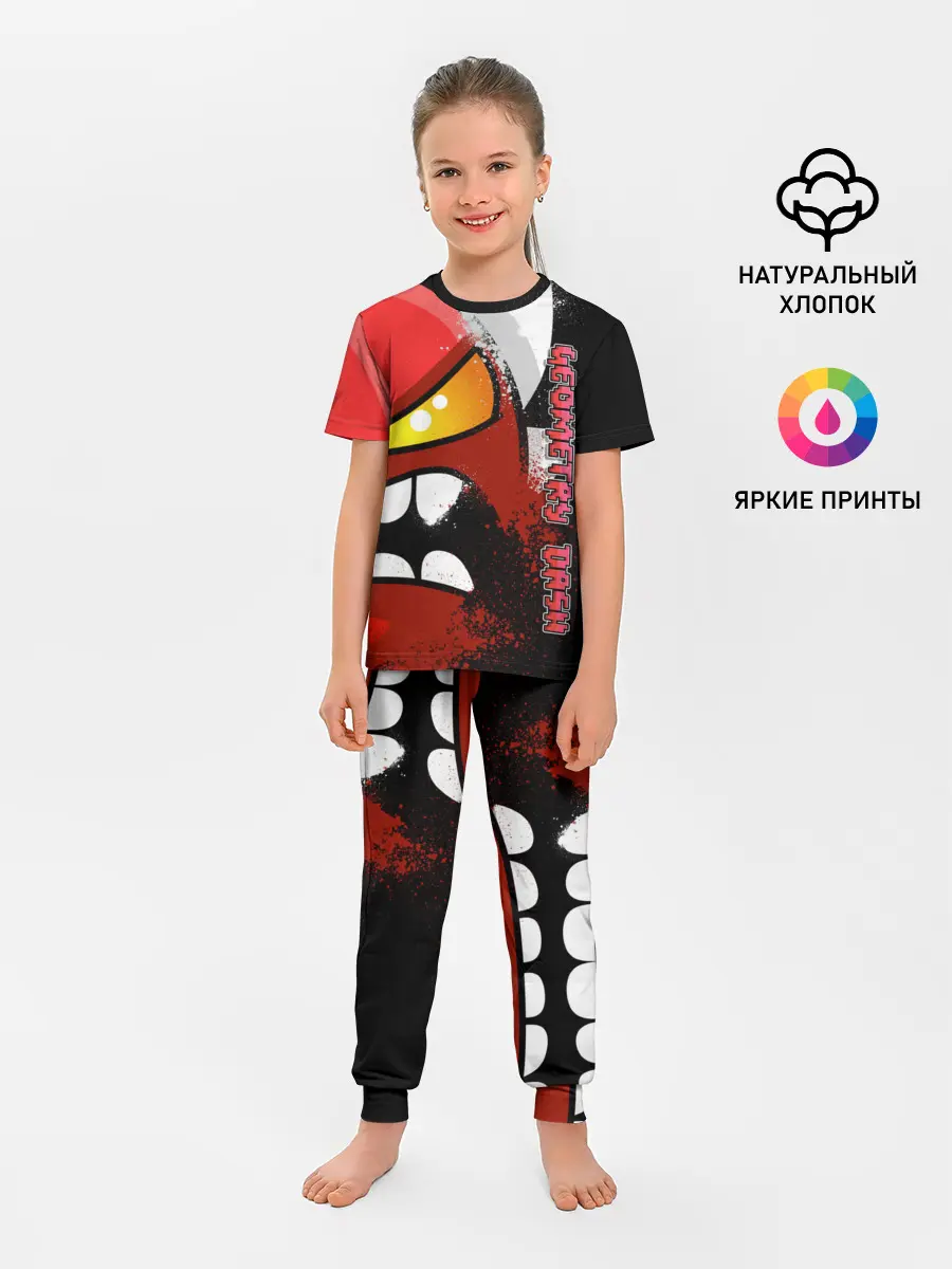 Детская пижама с брюками / Geometry Dash