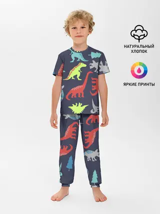 Детская пижама с брюками / Динозавры
