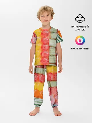 Детская пижама с брюками / Мармеладки леденцы