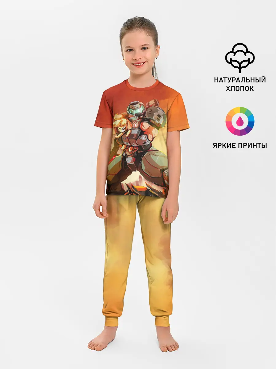 Детская пижама с брюками / ANIMAL CROSSING x DOOM ETERNAL