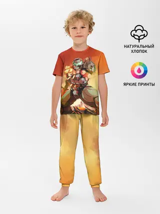 Детская пижама с брюками / ANIMAL CROSSING x DOOM ETERNAL