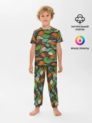 Детская пижама с брюками / Абстрактные волны