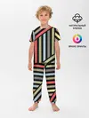 Детская пижама с брюками / Абстрактный полосатый узор