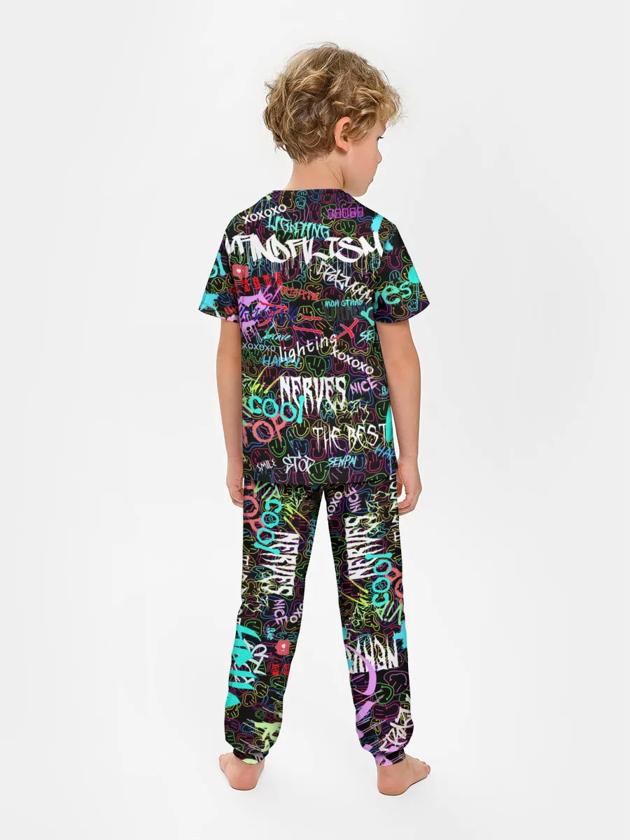 Детская пижама с брюками / neon graffiti | Smile