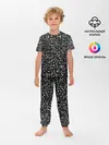 Детская пижама с брюками / ЧБ мозаика