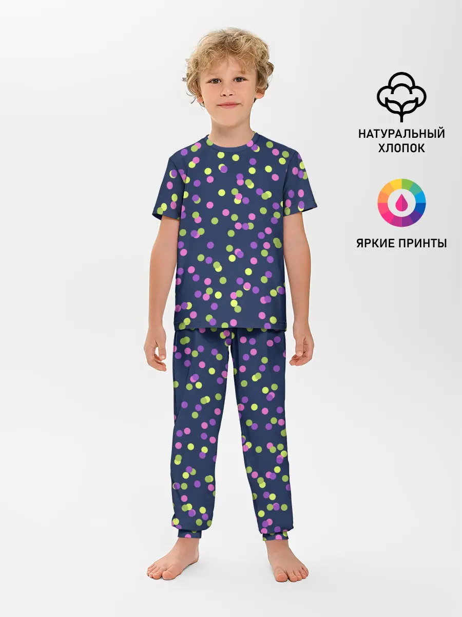 Детская пижама с брюками / Абстракция-3. Горох