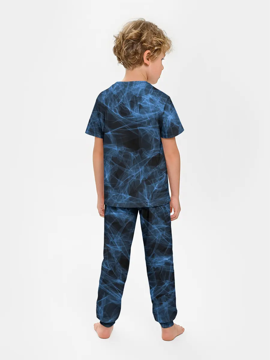 Детская пижама с брюками / Синяя паутина
