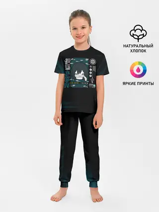 Детская пижама с брюками / Obanai Iguro Kimetsu no Yaiba