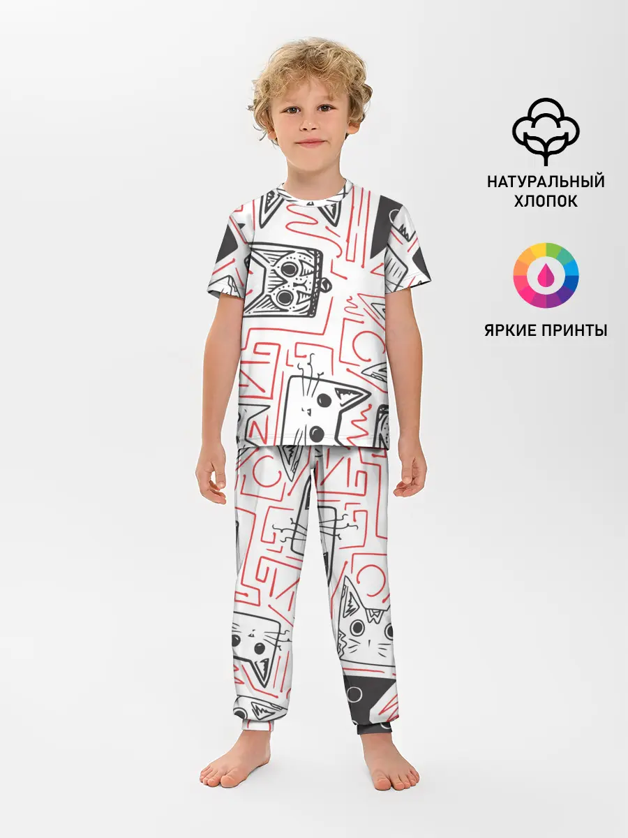 Детская пижама с брюками / Cats