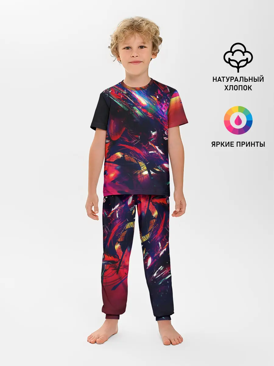 Детская пижама с брюками / DIGITAL STRIPES