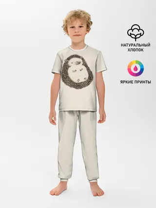 Детская пижама с брюками / Пузико Ежика