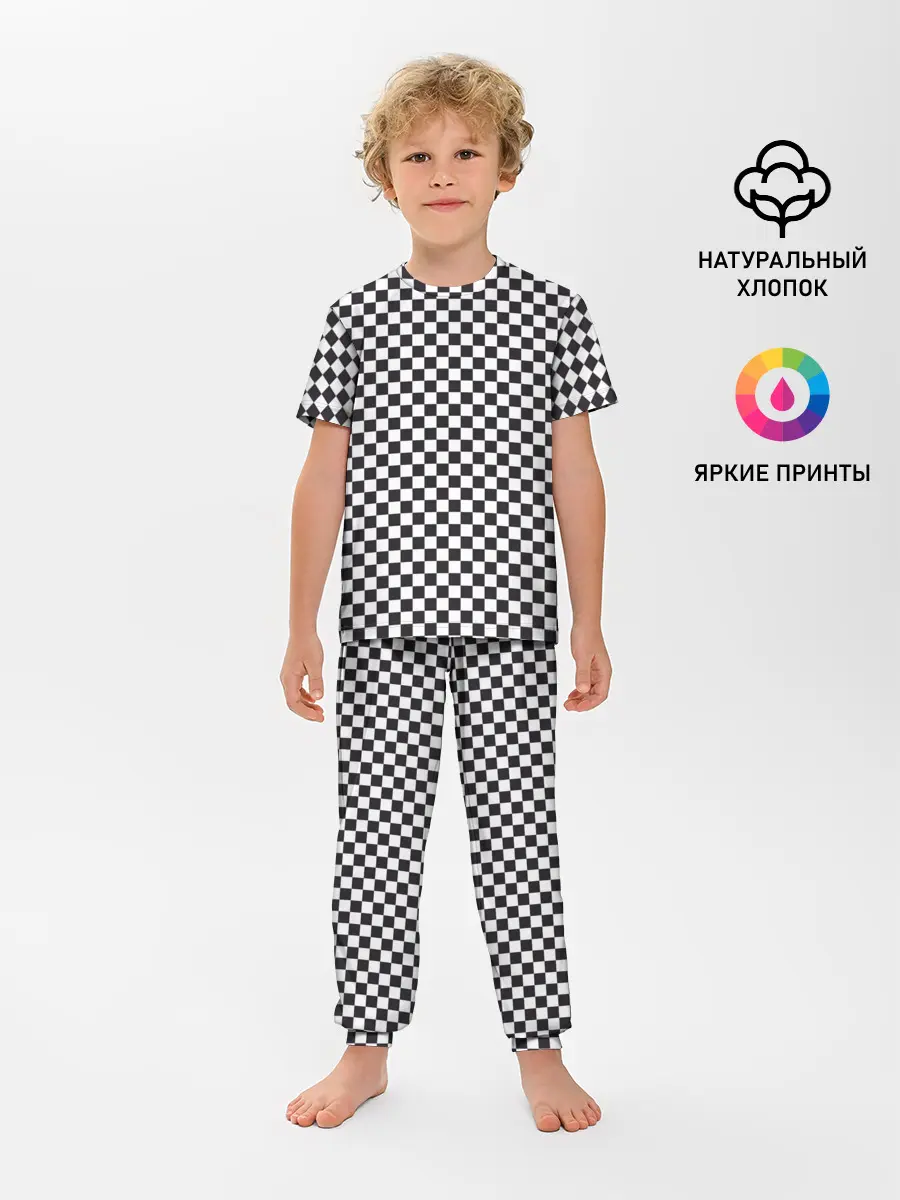 Детская пижама с брюками / Checkerboard