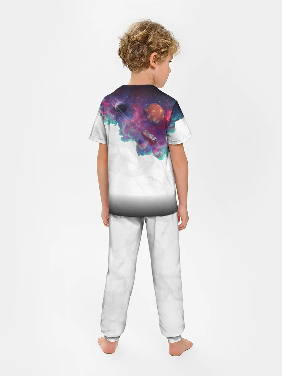 Детская пижама с брюками / Илон Маск курит космос