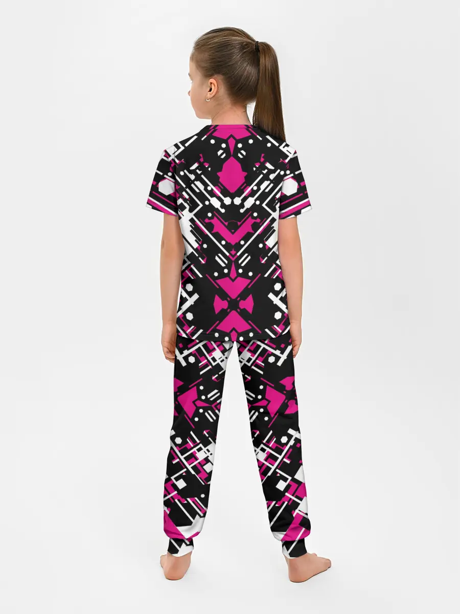 Детская пижама с брюками / КИБЕРПАНК,ФАНТАСТИКА,КРАСНЫЙ