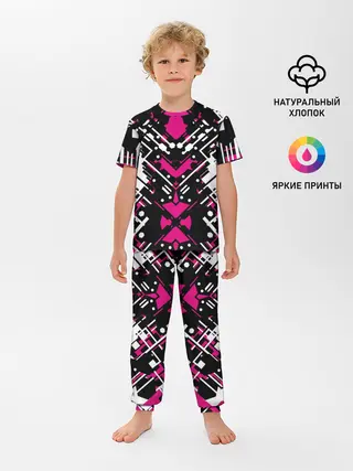 Детская пижама с брюками / КИБЕРПАНК,ФАНТАСТИКА,КРАСНЫЙ