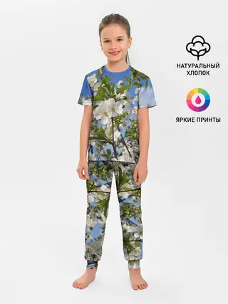 Детская пижама с брюками / Цвет вишни