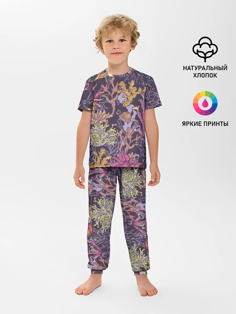Детская пижама с брюками / Кораллы