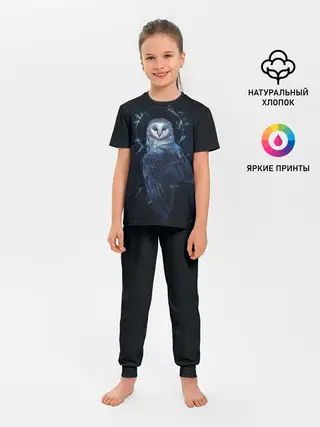 Детская пижама с брюками / сова
