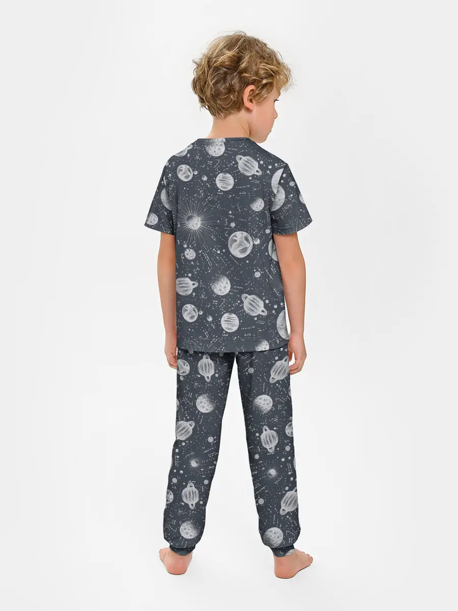 Детская пижама с брюками / Звезды, планеты и созвездия