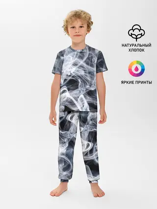 Детская пижама с брюками / Графика дыма