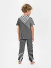 Детская пижама с брюками / Полосатый комбинированный узор