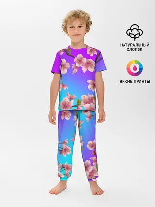 Детская пижама с брюками / САКУРА ВИШНЯ