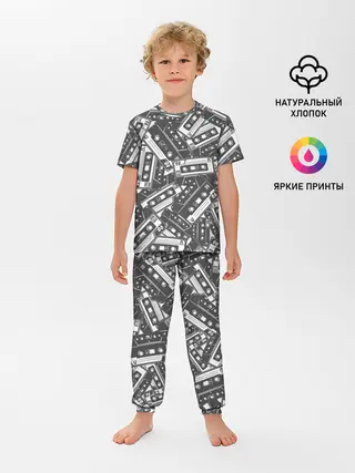 Детская пижама с брюками / retro pattern