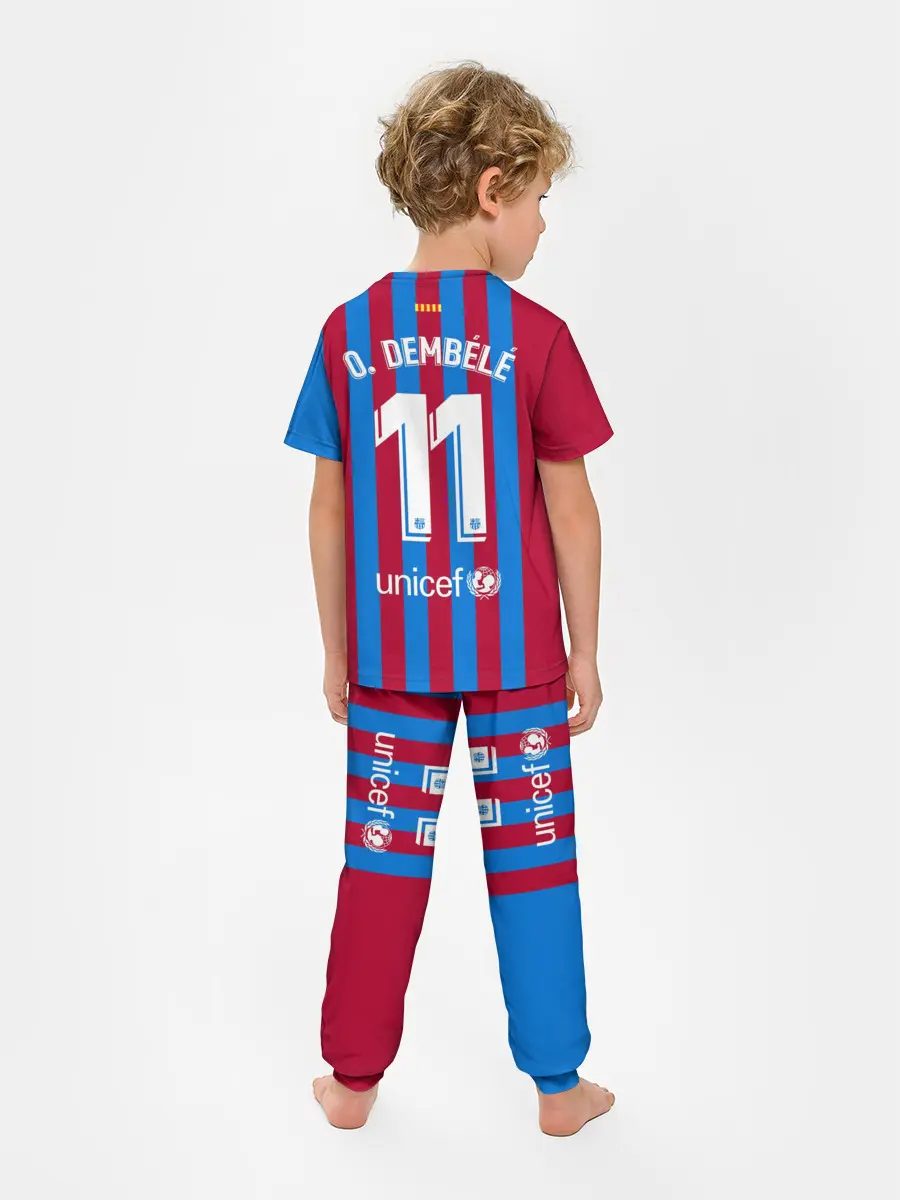 Детская пижама с брюками / Дембеле Барселона 21/22 форма