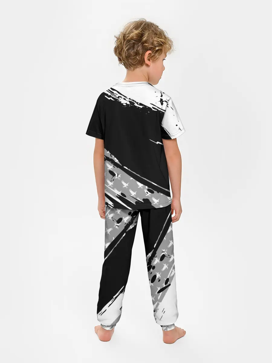 Детская пижама с брюками / Haikyuu!! Ворон иероглиф