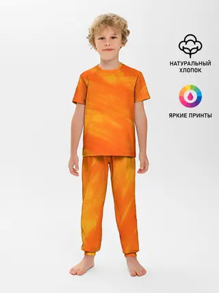 Детская пижама с брюками / ОРАНЖЕВАЯ КРАСКА