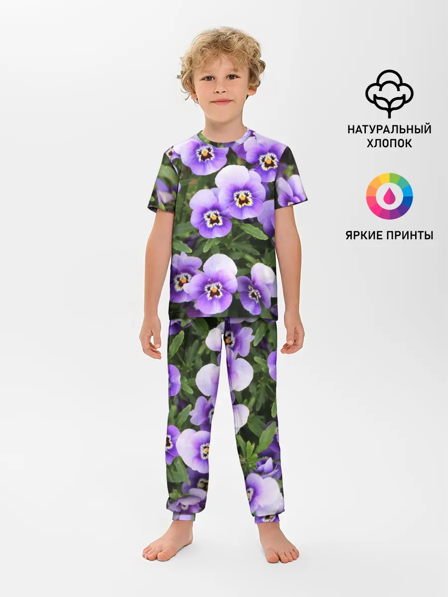 Детская пижама с брюками / Анютины глазки