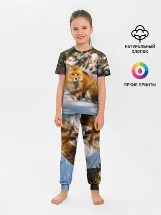 Детская пижама с брюками / Лиса в лесу