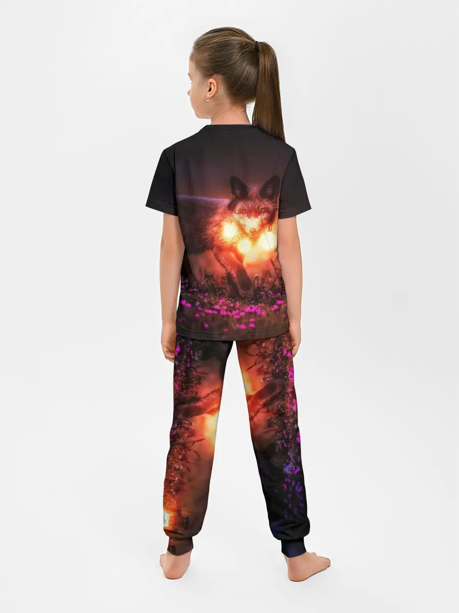 Детская пижама с брюками / Лисица с фонариками