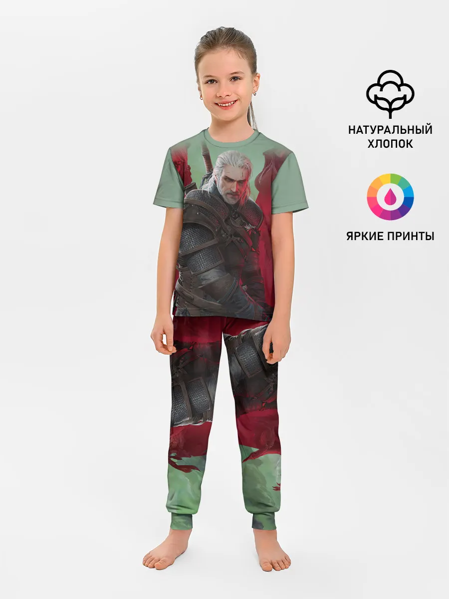 Детская пижама с брюками / ВЕДЬМАК | THE WITCHER | ГЕРАЛЬТ С МЕЧОМ