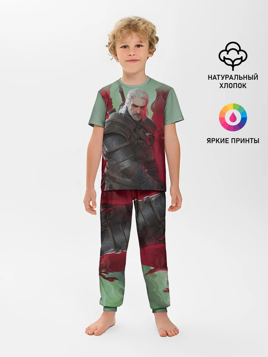 Детская пижама с брюками / ВЕДЬМАК | THE WITCHER | ГЕРАЛЬТ С МЕЧОМ