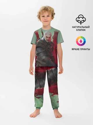 Детская пижама с брюками / ВЕДЬМАК | THE WITCHER | ГЕРАЛЬТ С МЕЧОМ
