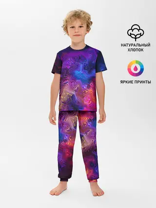 Детская пижама с брюками / НЕОНОВЫЕ РАЗВОДЫ