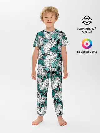 Детская пижама с брюками / Хамелеоны