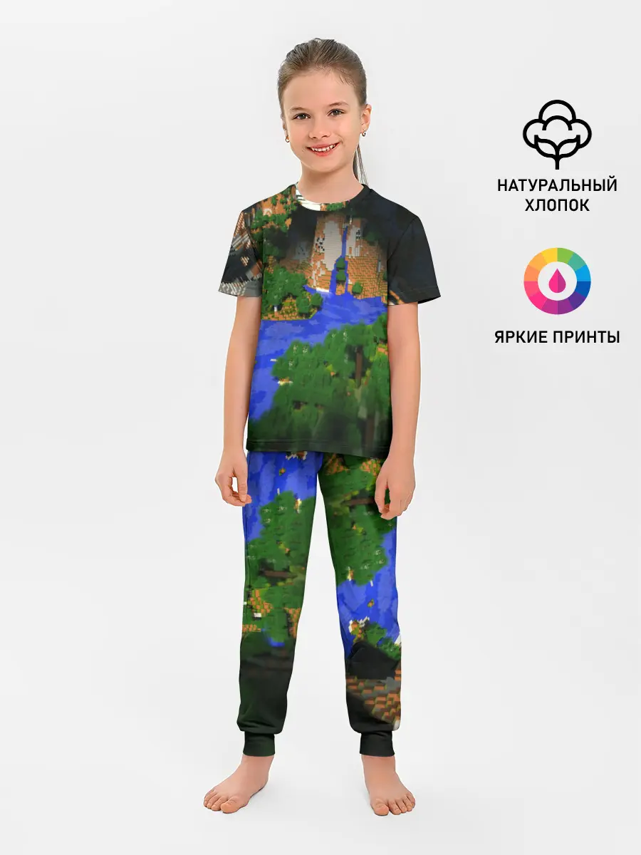 Детская пижама с брюками / Minecraft