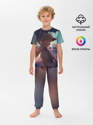 Детская пижама с брюками / Зонтик