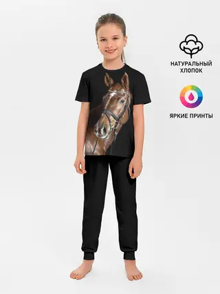 Детская пижама с брюками / Гнедая лошадь