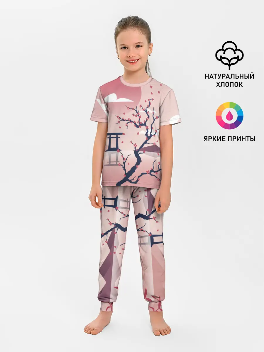 Детская пижама с брюками / Японский мотив