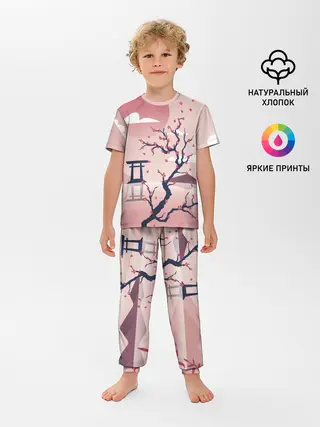 Детская пижама с брюками / Японский мотив
