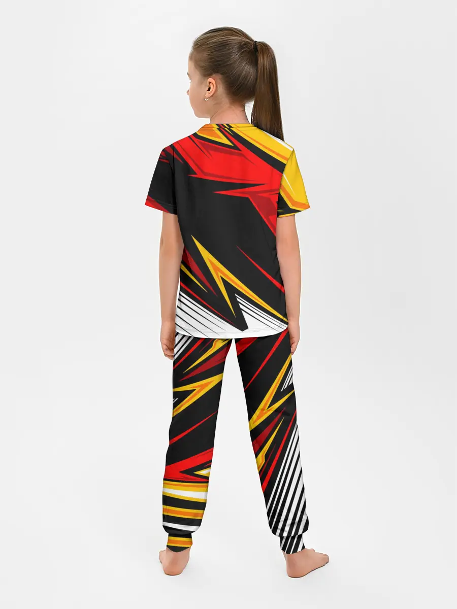 Детская пижама с брюками / КРАСНО-ЖЕЛТЫЙ СПОРТ | SPORT