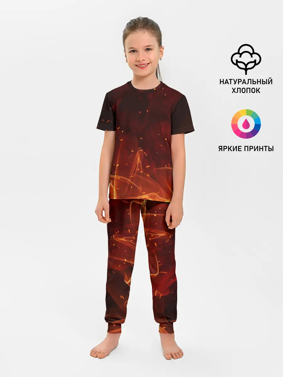 Детская пижама с брюками / ПЛАМЯ 3D