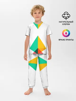 Детская пижама с брюками / Треугольники