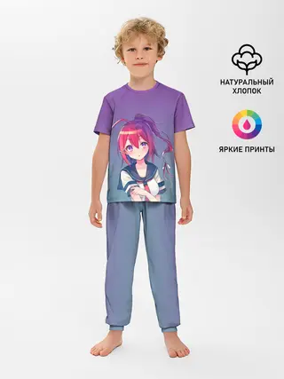 Детская пижама с брюками / девочка в форме