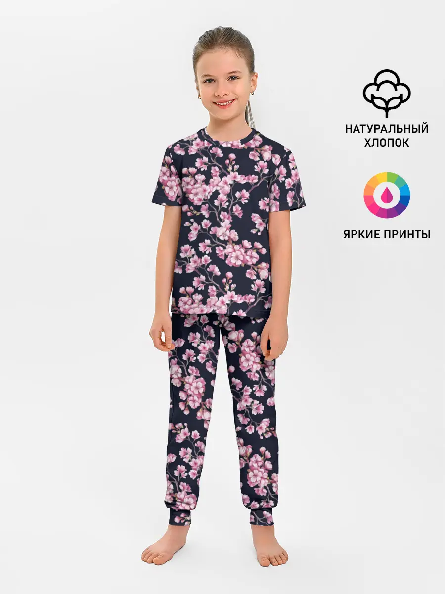 Детская пижама с брюками / Сакура