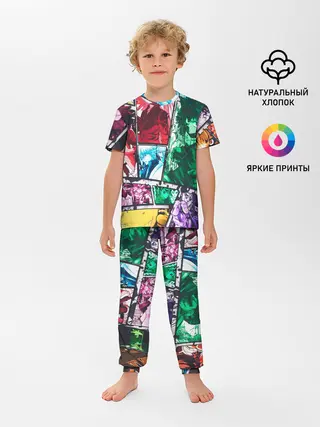 Детская пижама с брюками / EPIC MAIN ANIME CHARACTERS 3D!