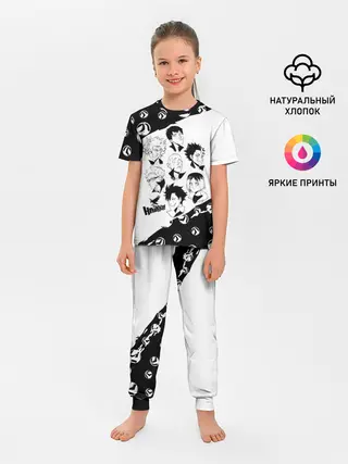 Детская пижама с брюками / ВОЛЕЙБОЛ!! семь персонажей